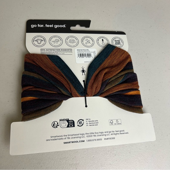 Smartwool NEW 100% Merino Wool Striped Neck Gaiter - Picture 8 of 13